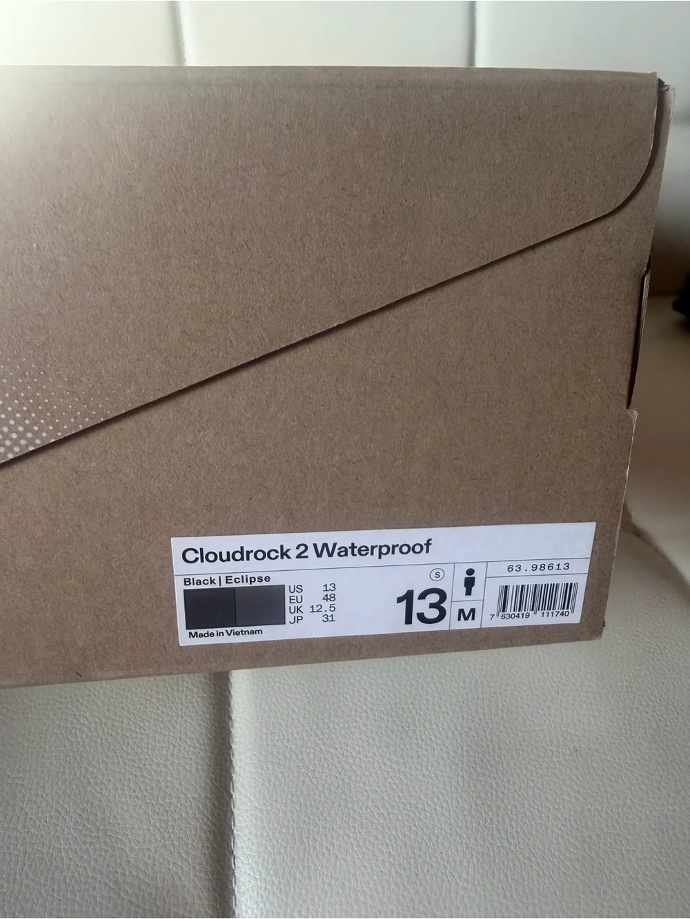 On cloud rock Running Black Waterproof Mid-Top Trail Boot! 13
